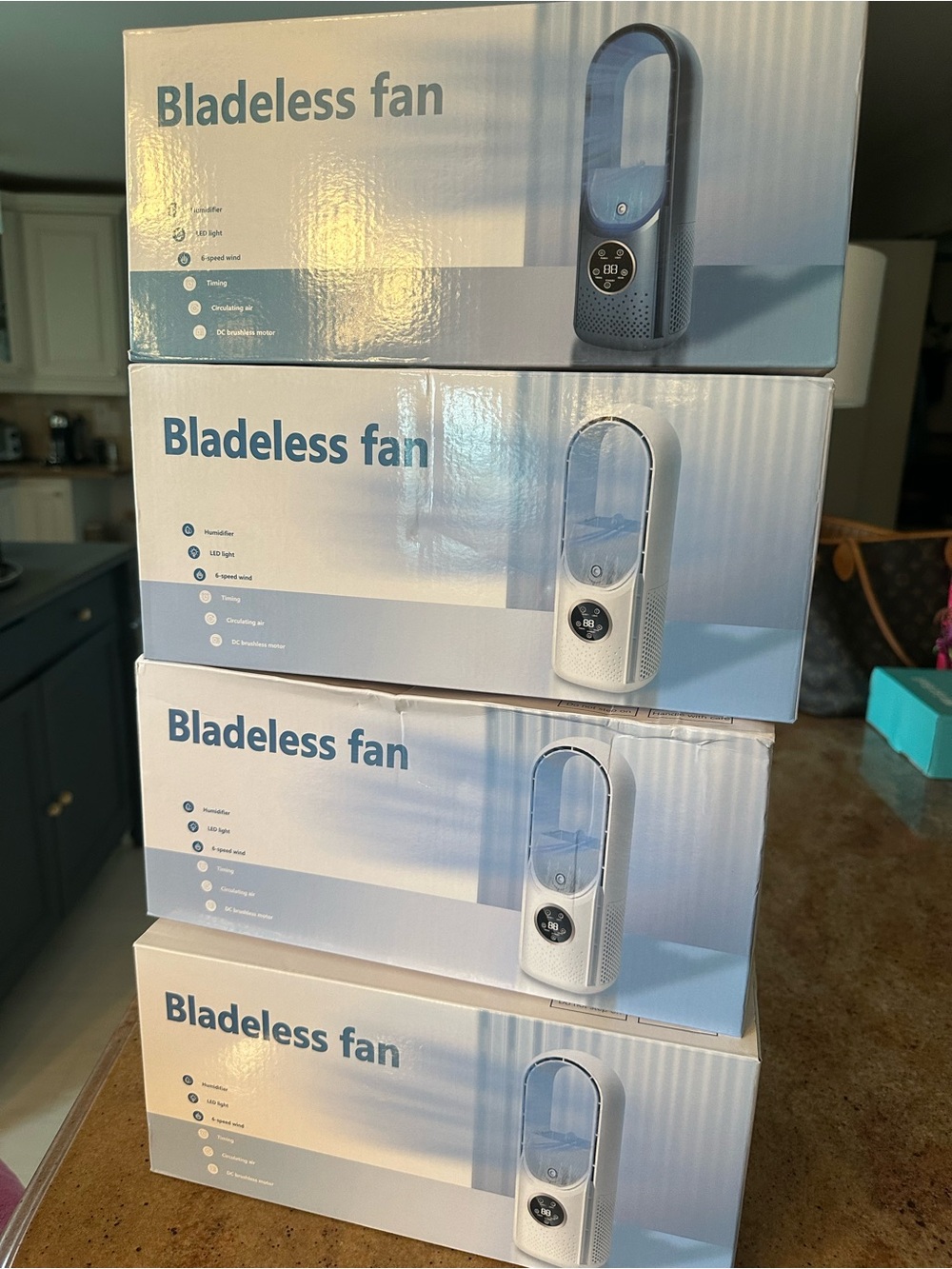 Bladeless Fan Portable Tower Fan - White cooling system